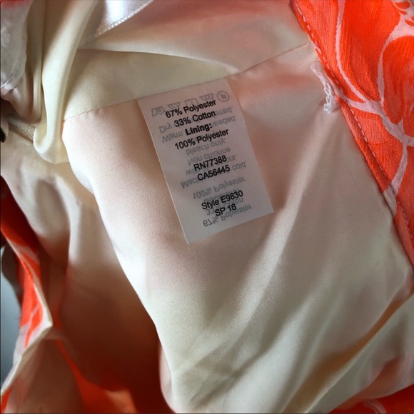 SOLD ❗️J Crew Flower Skirt Neon Orange White - Picture 5 of 6